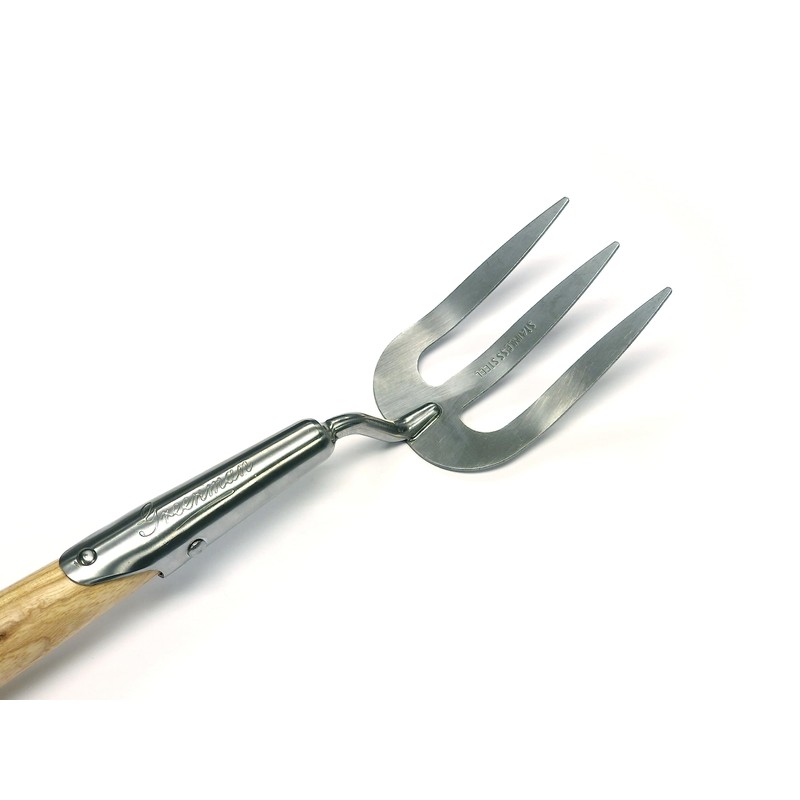 Greenman Mid Handle Stainless Steel Weed Fork Ash Handled 28"