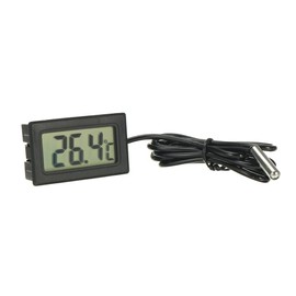 DollaTek Digital LCD Thermometer Temperature Monitor with External Probe For Fridge Freezer Refrigerator Aquarium -Black