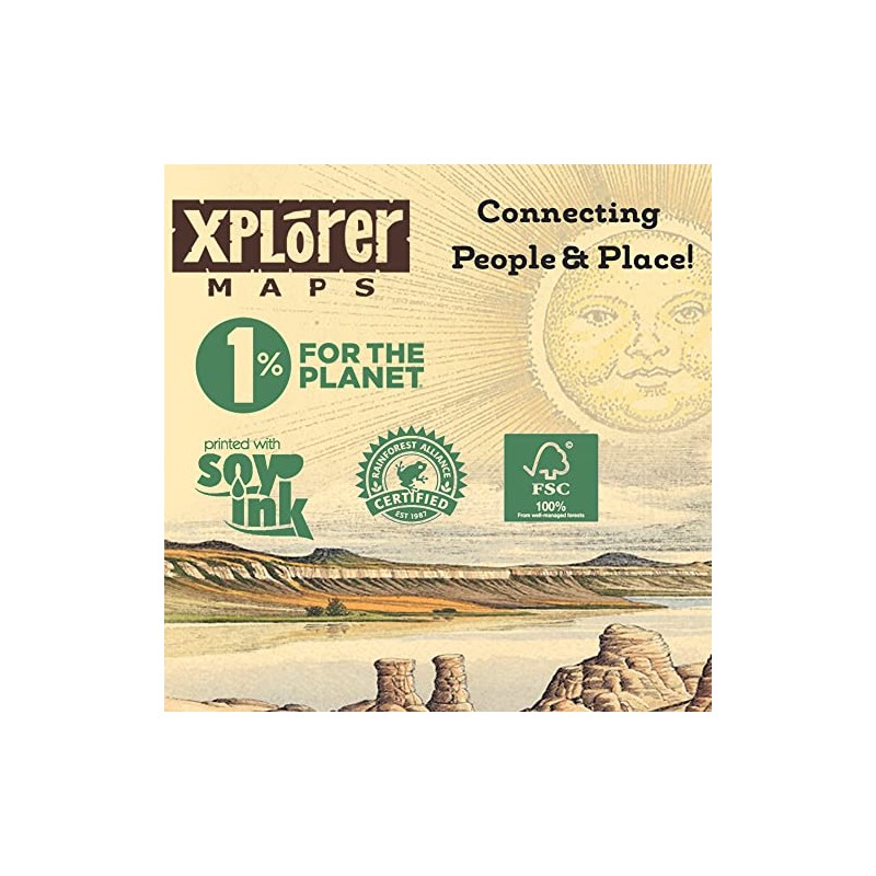 Alaska's Inside Passage Map Ceramic Coasters with Cork Base -