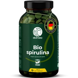 Alvimare Spirulina Presslinge – 360 Stück (180 g) – Hochdosiert & Rein – Natürliche Proteinquelle – Ohne Zusatzstoffe – Vegan & Glutenfrei– Laborgeprüfte Qualität