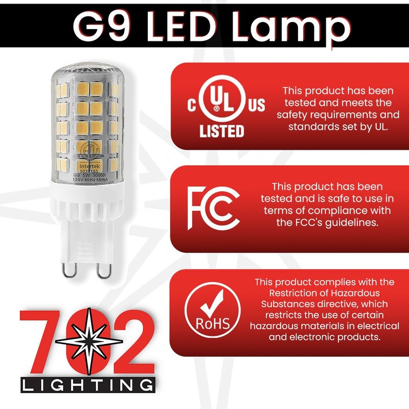 702 LIGHTING - Super Bright G9 LED Lamp, G9 LED