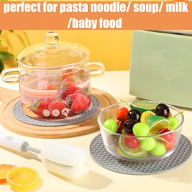 Tioncy 2 Pcs Clear Glass Pots for Cooking on Stove 1.3 L 44 oz Glass Saucepan with Lid Handle Simmer Pot Handmade Cookware Borosilicate Glass Cooking Pot with Brushes and Silicone Mats (Stylish)