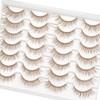 Light Brown Eyelash False Lashes - 14mm Natural Light Brown