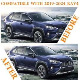 Bilisin Glossy Black Door Pillar Posts Trim Kit Compatible with Toyota RAV4 2019-2024 Exterior Accessories, Anti Scratched Center Side Window Molding Cover Stickers (10Pcs)