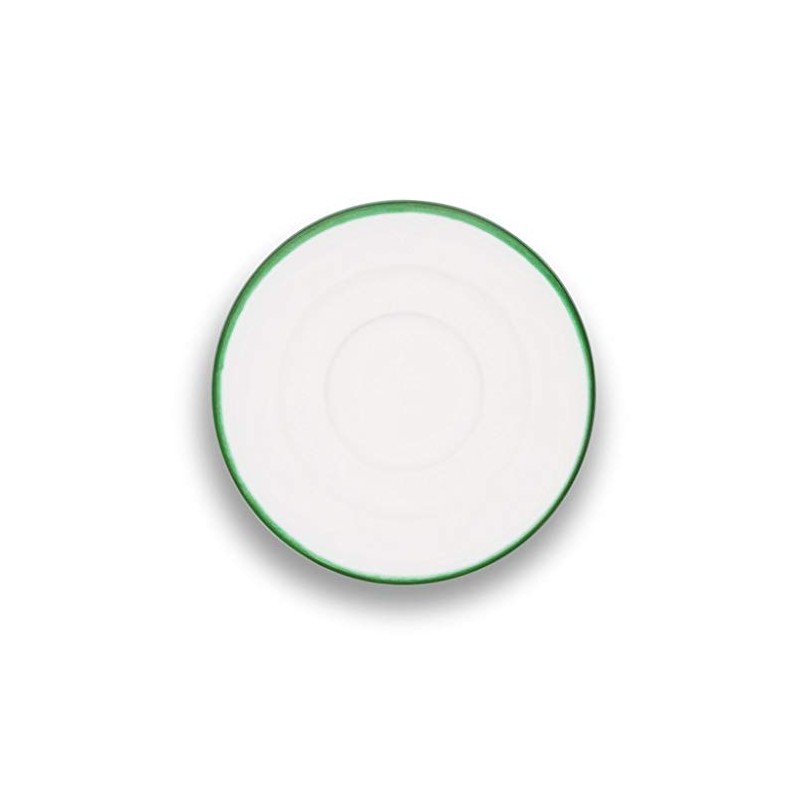 GMUNDNER KERAMIK Saucer Espresso Gourmet Diameter 11 cm Green Rim