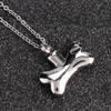 BOne shaped Urn Necklace Memorial Pet Ash Pendant Jewelry