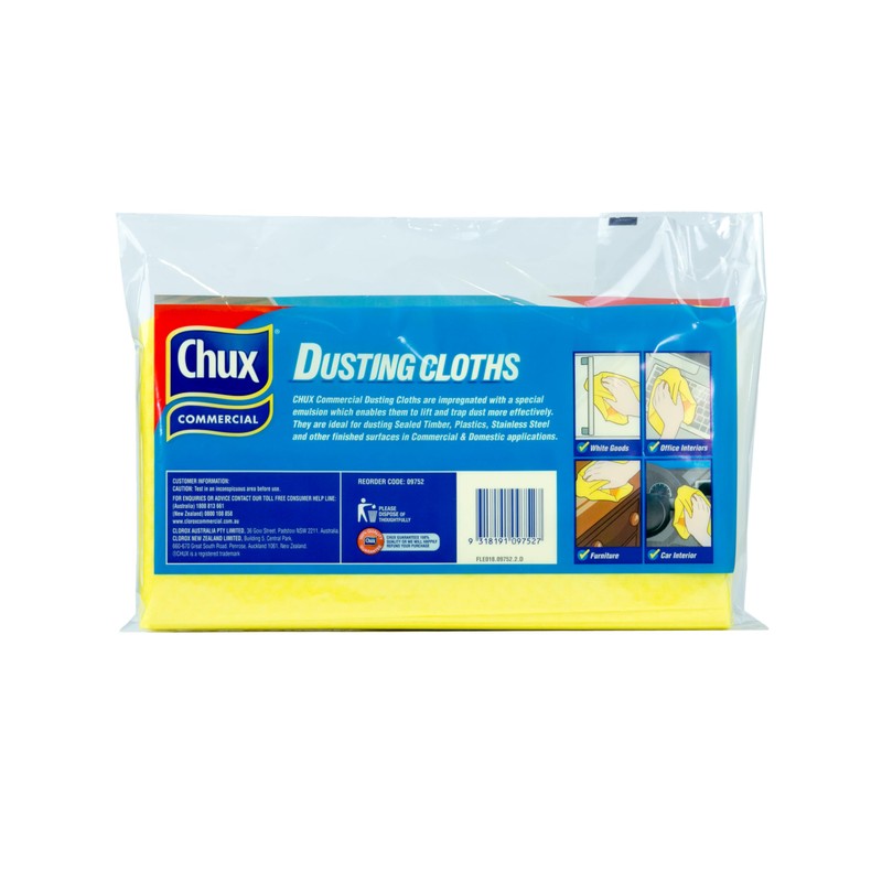 Chux Dusting Cloths, Reusable Cloths to Trap Dust, Safe for