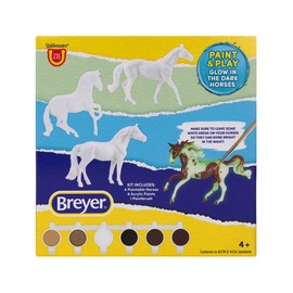 Breyer Horses Stablemates Paint & Play Glow in The Dark| 5 Piece Set | 1:32 Scale | Model #B-CR-10375