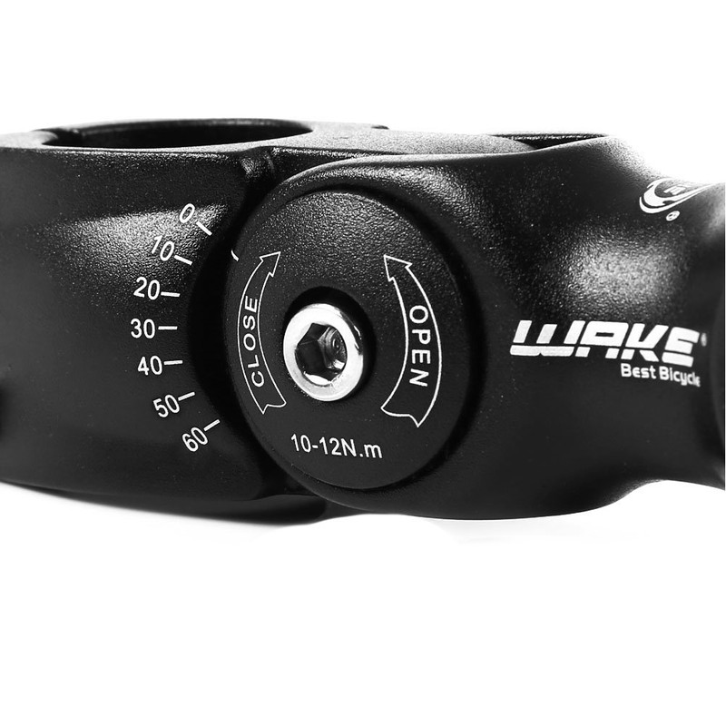FOMTOR Bike Adjustable Stem 25.4mm 0~60 Degree WAKE Adjustable Handlebar
