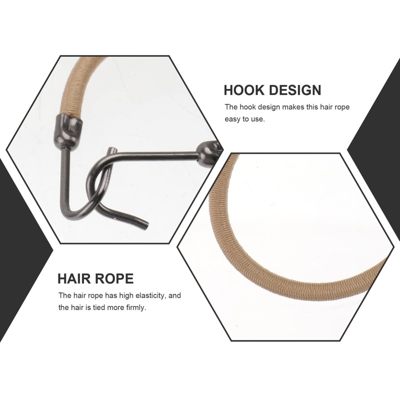 Frcolor Pack of 20 Ponytail Hooks Elastic Bands Hair Styling