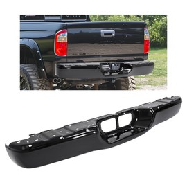 KUAFU Rear Step Bumper Face Bar Compatible with 2000-2006 Toyota Tundra Replacement for TO1102230 521510C011 Powder Coated Steel
