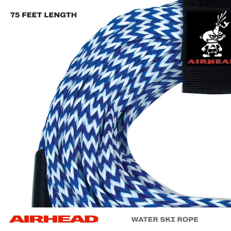 Airhead Water Ski Rope, Tractor-Grip Handle,Blue and White, 1 Section,