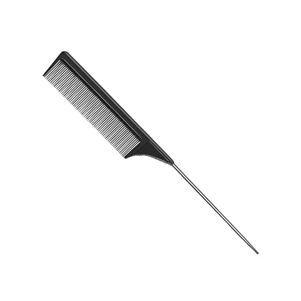 Pin Tail Comb, Rat Tail Combs, Black Carbon Fiber Parting Combs, Anti Static, Teasing Comb for Styling of All Hair Types