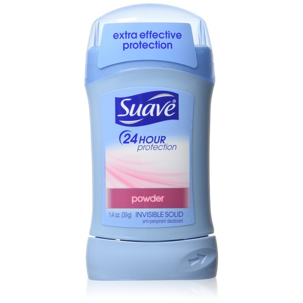 Suave Deodorant 1.4 Ounce 24Hr Powder Invisible Solid (41ml) (6 Pack)