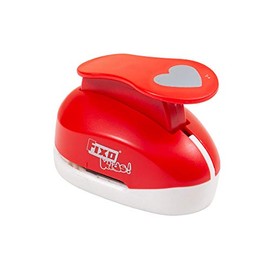 Fixo Punch with Shapes Heart, Jumbo, Red