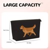 DITXIT Cute Golden Retriever Cosmetic Bag Travel Makeup Bag Organizer