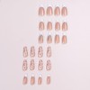 Caiguoer 24 Pieces Square False Nails, Long False Nails, French