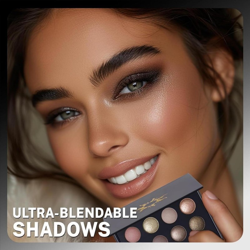 Baked Eye Shadow Makeup Palette, 16 Colors, High Color, Long