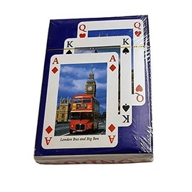 Playing Cards Deck 54 Pictures of London - Novelty London UK Souvenir / Collectable Pack / Icons / Big Ben / Red Bus / Buckingham / Eye / St. Paul's Cathedral / British Heritage / For Kids and Adults