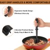 Meat Chopper, Ground Beef Masher with 5 Curve Blade, Non-Stick
