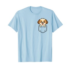 Cute Shih Tzu Puppy Pocket Pal Funny Shih Tzu Small Dog T-Shirt