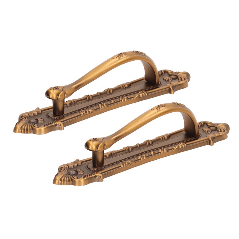 2pcs Barn Door Handle Heavy Duty Bronze Surface Mounted Sliding