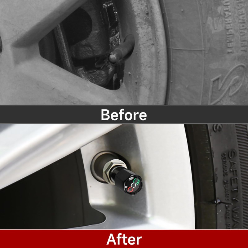 4pcs Car Leather Tyre Valve Valve Caps Compatible with Styling