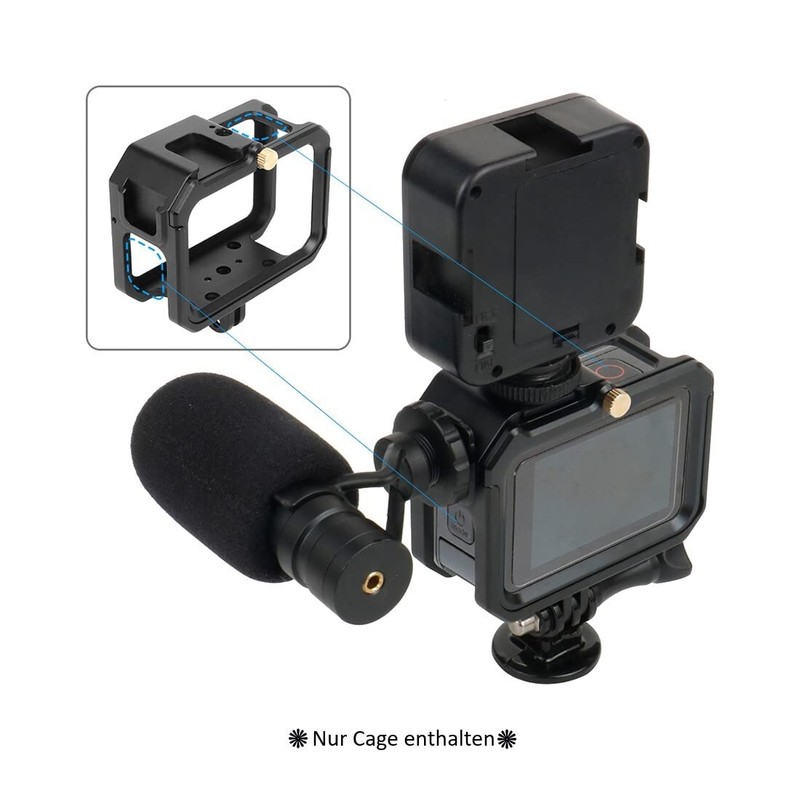 Protective Housing Protective Frame Cage Suitable for GoPro Hero 9,