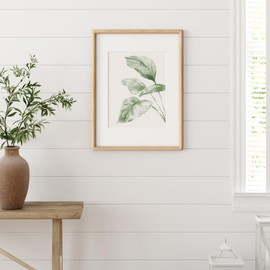 Axeman 12x16 Picture Frame - Solid White Oak Frame 12 x 16 Matted to 8.5x11 - Rounded Corner Oak Photo Frame 16x12 with Tempered Glass - Natural Wood Picture Frame for Wall Mount Display - Oak