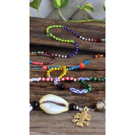 Collar 7 Banderas Yoruba Religion Santeria Original Collar Gold Cruz Necklace