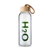 trendmiya Glass Water Bottle with Bamboo Lid - Light and