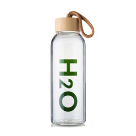trendmiya Glass Water Bottle with Bamboo Lid - Light and Portable Water Bottle - Sports and Daily Use