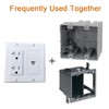 BOPLAT 2 Gang Power Outlet with 1 CAT6 Ethernet Port