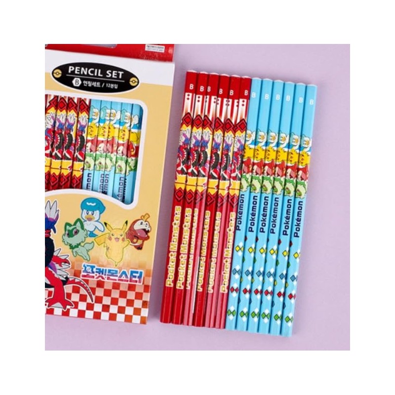 Pikachu (1 Random Pack) Pencils, B Hexagonal Pencil, 12 Count,