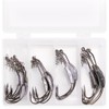 ANCLLO 25pcs/Box Weighted Fishing Hook with Spring Lock, Soft Plastic