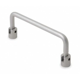 Industrial Grade Aluminum Folding Pull Handle with Silver Matte Finish - 4NRV4