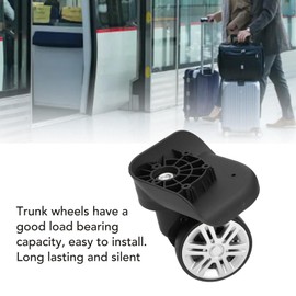 1 Pair Replacement Suitcase Wheels, Universal Travel Luggage Caster Mute Wheels with Screw Set, 360 Degree Rotation Luggage Wheels Replacement for Luggage Suitcase Trolley