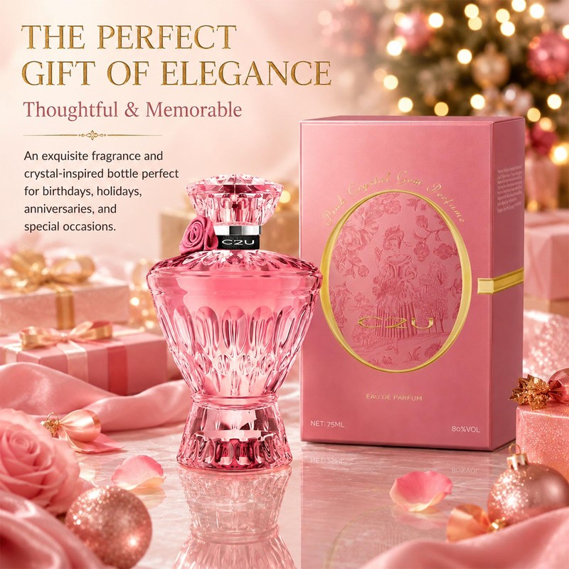 Pink Crystal Gem Perfumes for Women 75ml 2.54 fl.oz -