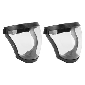 Cubierta Facial Reutilizable, Cubierta Protectora para la Cara Cinturón Elástico Transparente a Prueba de Polvo Seguridad Transparente para Aceite (Adulto Negro Blanco)