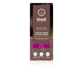 khadi Ash Brown Plant Hair Colour, Hair Colour for Matte & Medium Brown, Natural Hair Colour, 100% Vegetable, Natural & Vegan, Natural Cosmetics, 100 g