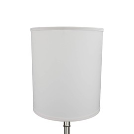 FenchelShades.com 12" Top Diameter x 12" Bottom Diameter x 14" Height Fabric Drum Lampshade Spider Attachment (Linen White)