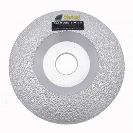 SHDIATOOL Diamond Grinding Cup Wheel 4-1/2 Inch for Granite Marble Iron Steel Masonry Convex Vacuum Brazed Grinding Disc Fits 7/8 Inch Arbor 115mm