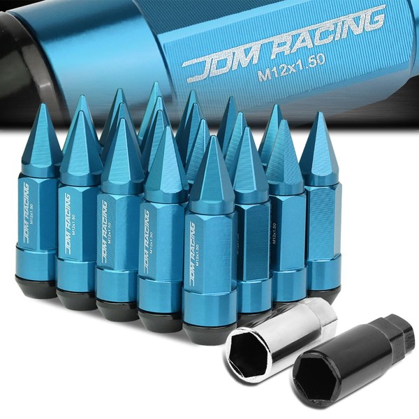 53mm Aluminum M12 x 1.5 6-Point 23mm OD Sky Blue