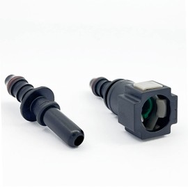 KRD PERFORMANCE 3/8 (9.49mm) SAE to 5/16 (8mm) Barb Straight Nylon Fuel Line Hose Quick Release Connector