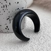 liveliwithmin Exaggerated Smooth Round Open Bangle Bracelet Chunky Bread Resin