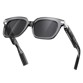 Smart Glasses,Polarized Sunglasses Built-in Mic & Bluetooth Speaker, Wireless Audio Smart Glasses for Men and Women, Athletic/Outdoor UV Protection,Touch Control, Voice Assistant (Black)