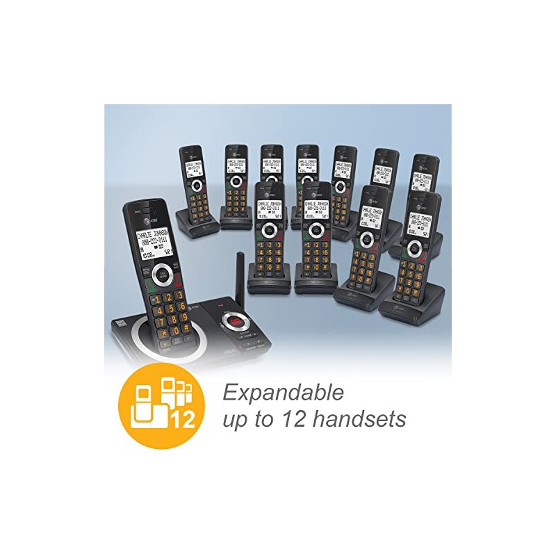 AT&T CL82219 DECT 6.0 2-Handset Cordless Phone for Home with