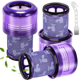 Vinuwu 3 Pack Filter f1r Dyson V12, Dyson Ersatzfilter f1r V12 Detect Slim Absolute/Total Clean/Extra/Fluffy Staubsauger, Dyson Staubsauger Zubeh?r Ersatzteile, Ersetzen Sie Part 971517-01
