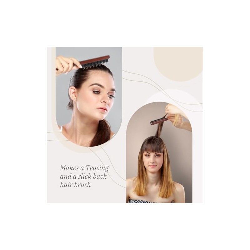 BESTOOL Cepillo para el cabello, cepillo de cerdas de jabalí