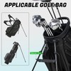 Golf Stand Bag Leg Tether Strap Adjustable Black PU Leather